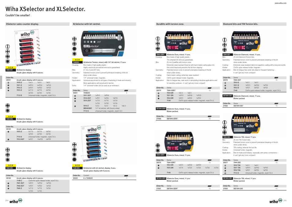 Wiha xselector and xlselector | Wiha Tools Bits User Manual | Page 29 / 36