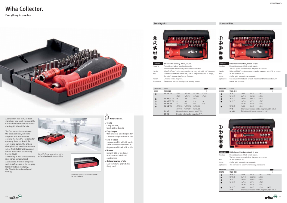 Wiha collector | Wiha Tools Bits User Manual | Page 32 / 36