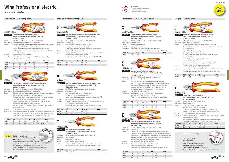 Wiha professional electric, Wiha info | Wiha Tools Product Catalogue 2012-2014 User Manual | Page 125 / 177