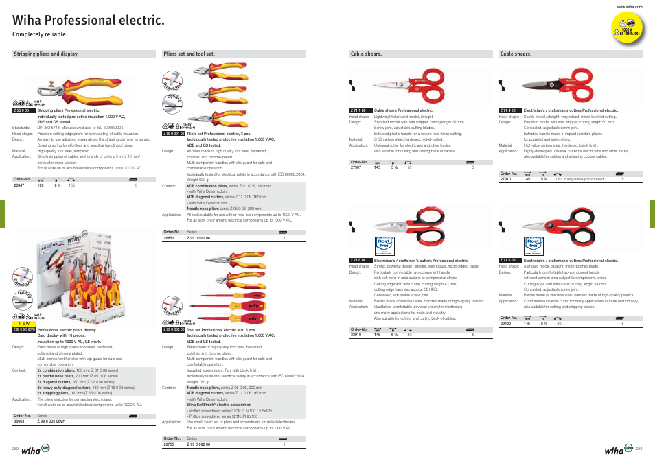 Wiha professional electric | Wiha Tools Product Catalogue 2012-2014 User Manual | Page 126 / 177