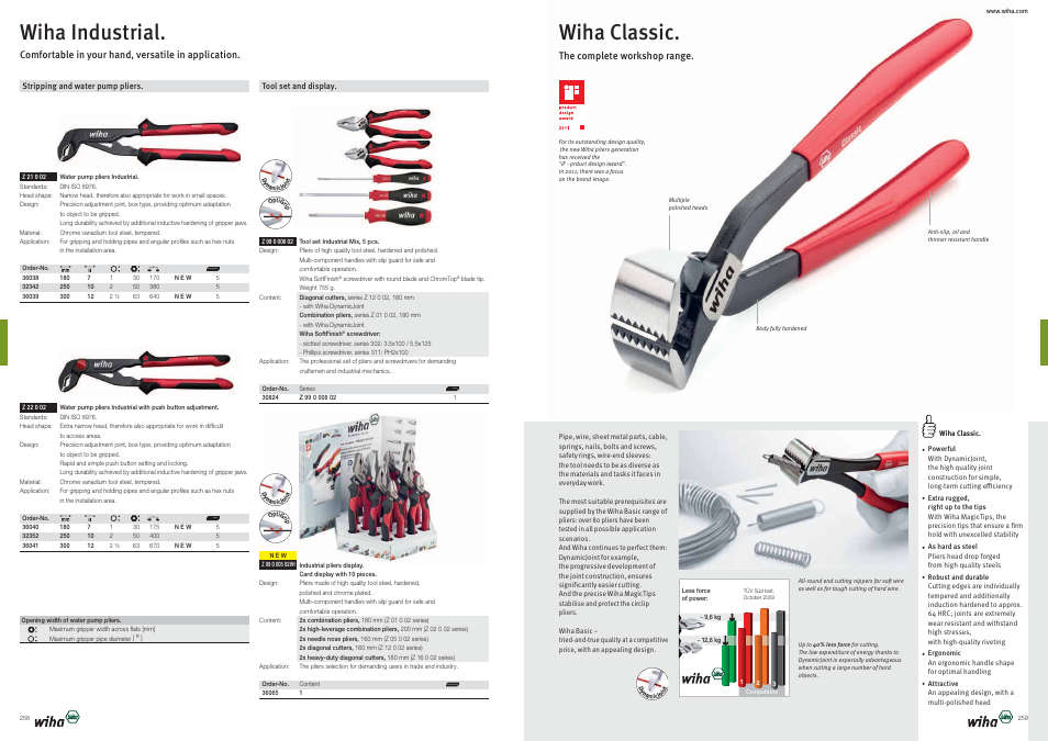 Wiha classic, Wiha industrial | Wiha Tools Product Catalogue 2012-2014 User Manual | Page 130 / 177