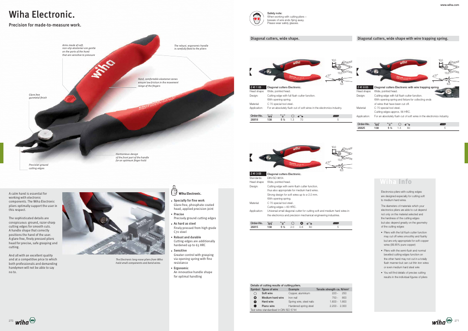 Wiha electronic, Wiha info | Wiha Tools Product Catalogue 2012-2014 User Manual | Page 136 / 177