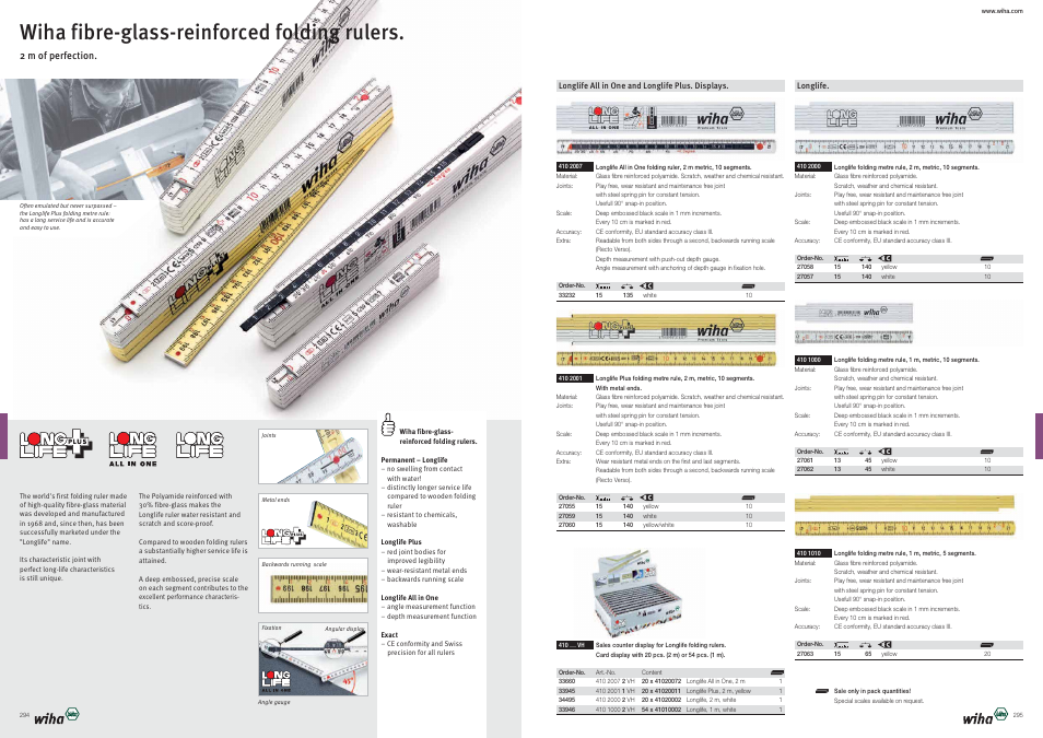 Wiha fibre-glass-reinforced folding rulers | Wiha Tools Product Catalogue 2012-2014 User Manual | Page 148 / 177