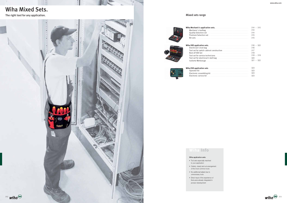 Wiha mixed sets, Wiha info | Wiha Tools Product Catalogue 2012-2014 User Manual | Page 157 / 177