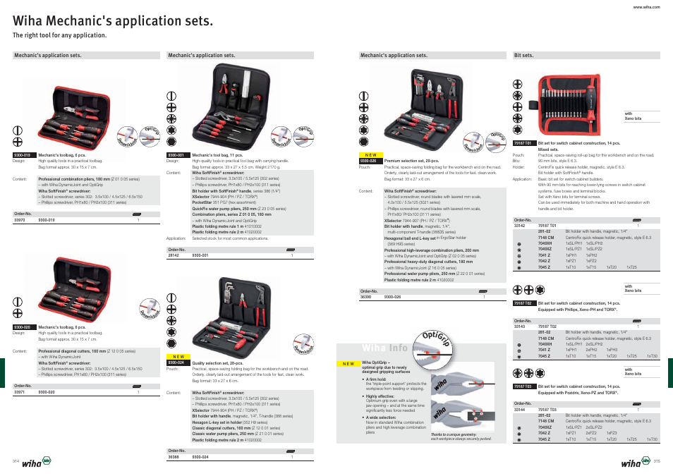 Wiha mechanic's application sets, Wiha info | Wiha Tools Product Catalogue 2012-2014 User Manual | Page 158 / 177