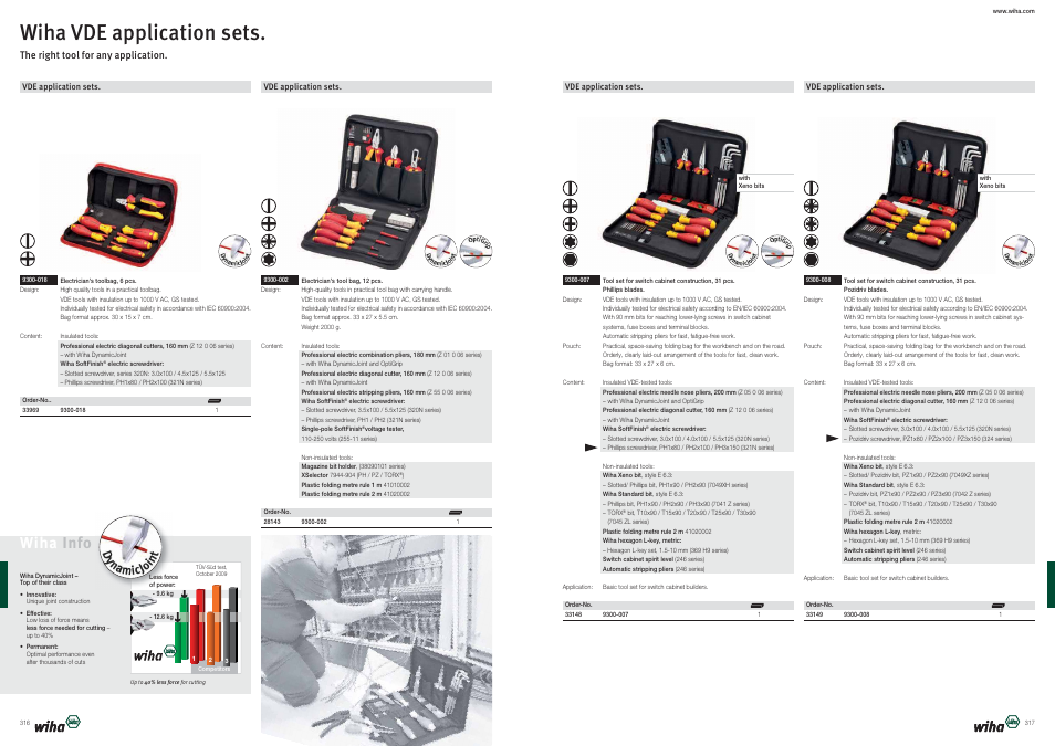 Wiha vde application sets, Wiha info | Wiha Tools Product Catalogue 2012-2014 User Manual | Page 159 / 177