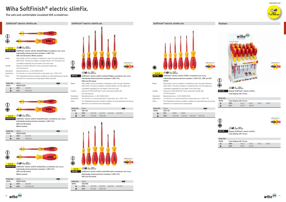 Wiha softfinish, Electric slimfix | Wiha Tools Product Catalogue 2012-2014 User Manual | Page 26 / 177