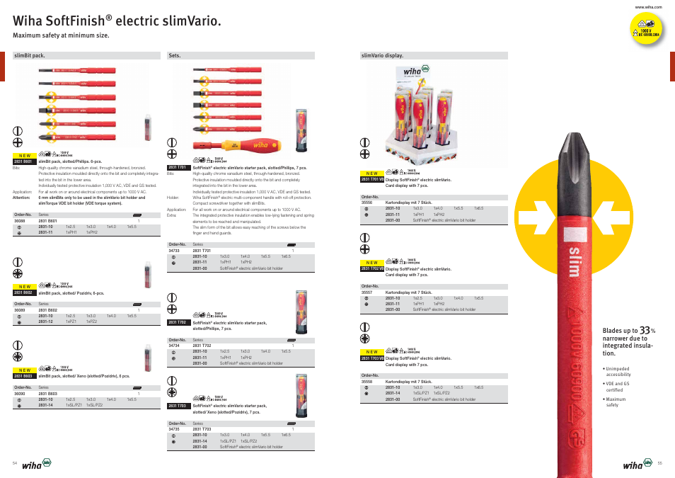 Wiha softfinish, Electric slimvario | Wiha Tools Product Catalogue 2012-2014 User Manual | Page 28 / 177