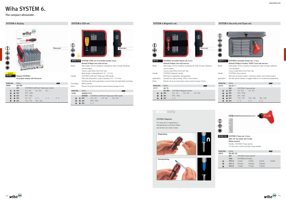 Wiha system 6, Wiha info | Wiha Tools Product Catalogue 2012-2014 User Manual | Page 52 / 177