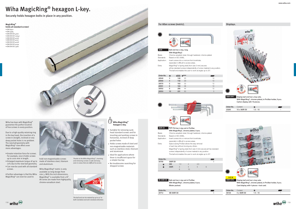 Wiha magicring, Hexagon l-key | Wiha Tools Product Catalogue 2012-2014 User Manual | Page 60 / 177