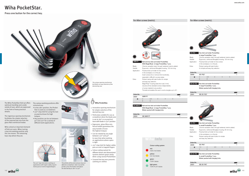 Wiha pocketstar, Wiha info | Wiha Tools Product Catalogue 2012-2014 User Manual | Page 72 / 177