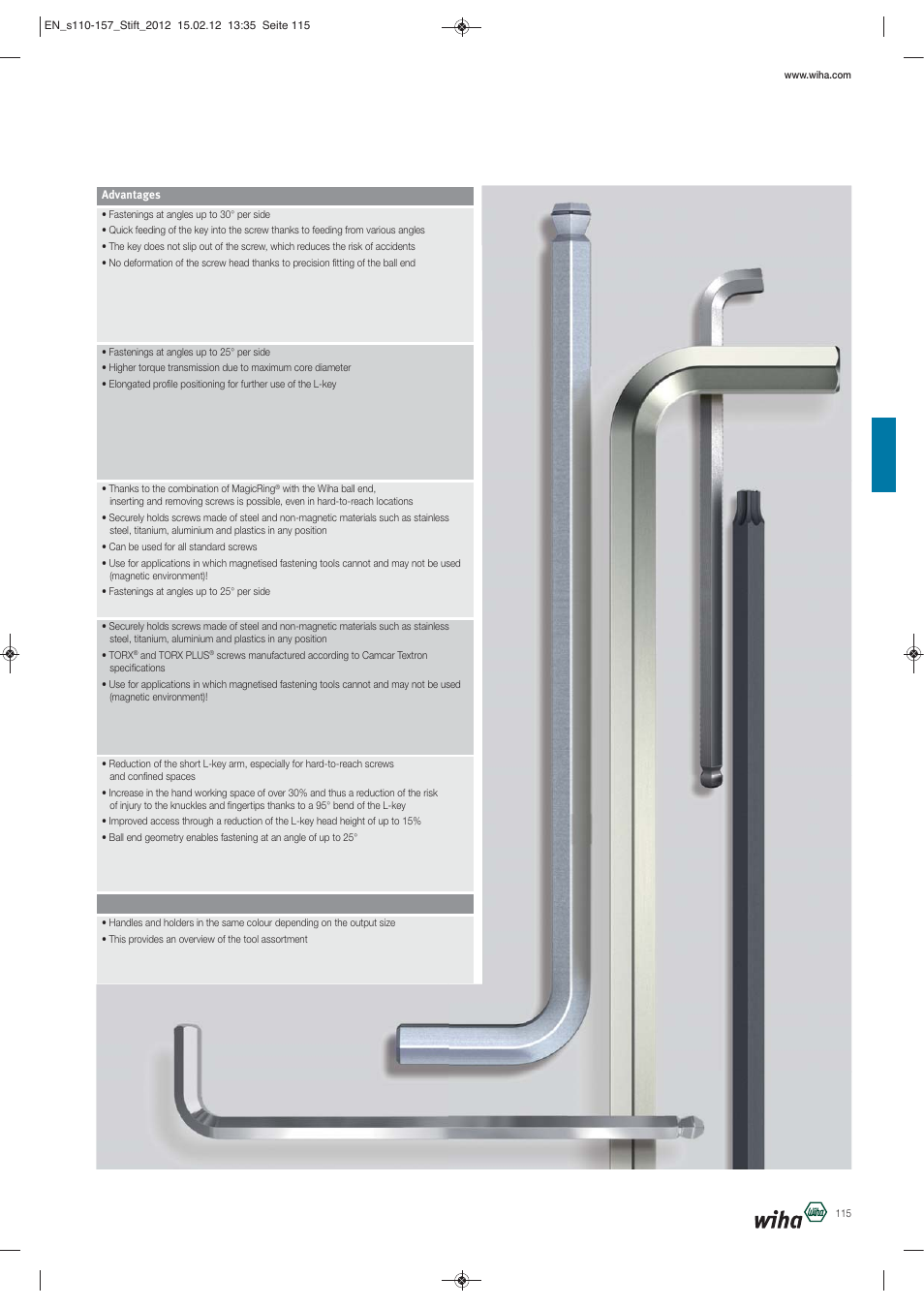 Wiha Tools L-Keys User Manual | Page 6 / 48