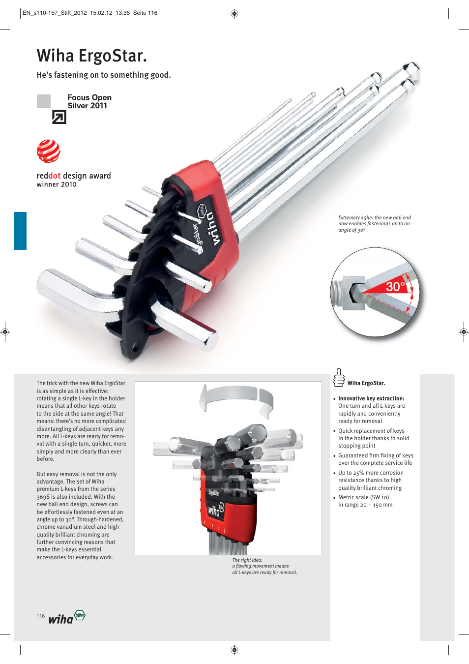 Wiha ergostar, He's fastening on to something good | Wiha Tools L-Keys User Manual | Page 7 / 48