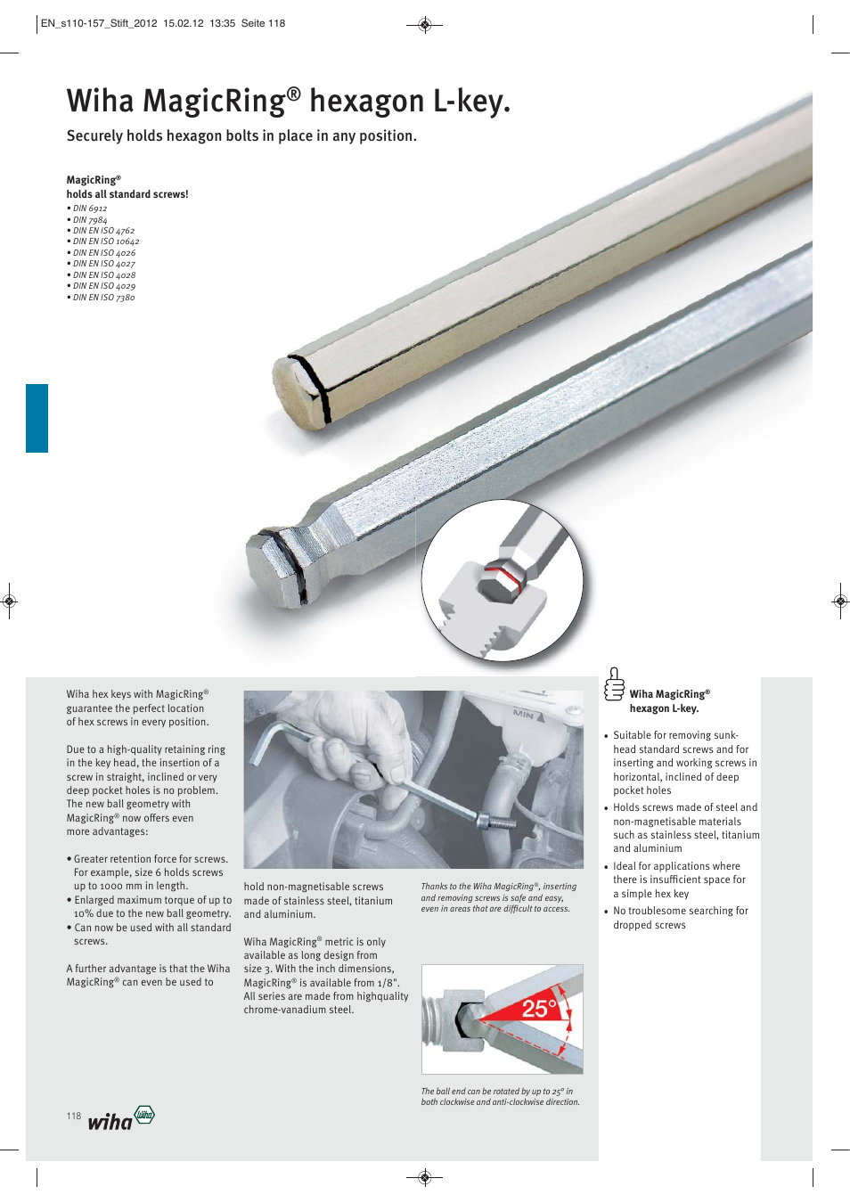 Wiha magicring, Hexagon l-key | Wiha Tools L-Keys User Manual | Page 9 / 48