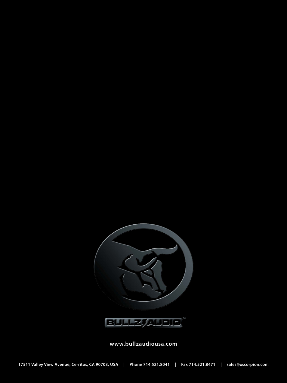 Xscorpion BULLZAUDIO Catalog User Manual | Page 20 / 20