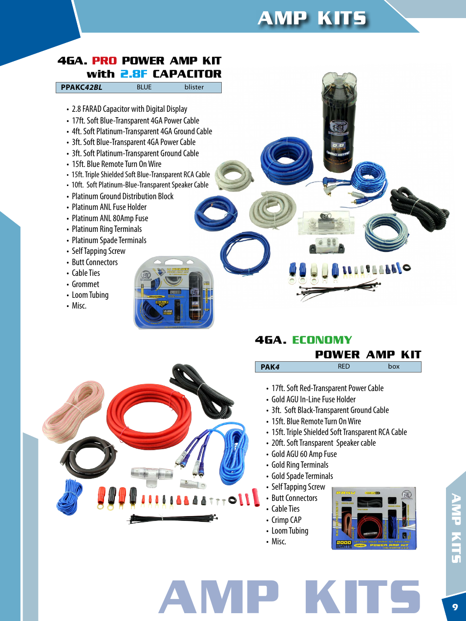 Amp kits | Xscorpion BULLZAUDIO Catalog User Manual | Page 9 / 20