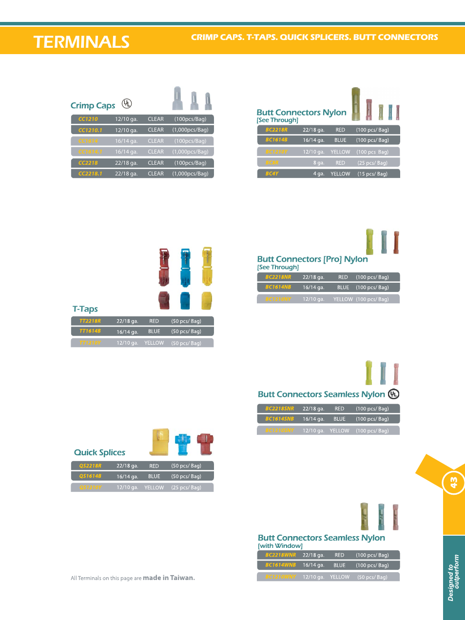 Terminals | Xscorpion Accessory Catalog User Manual | Page 43 / 68