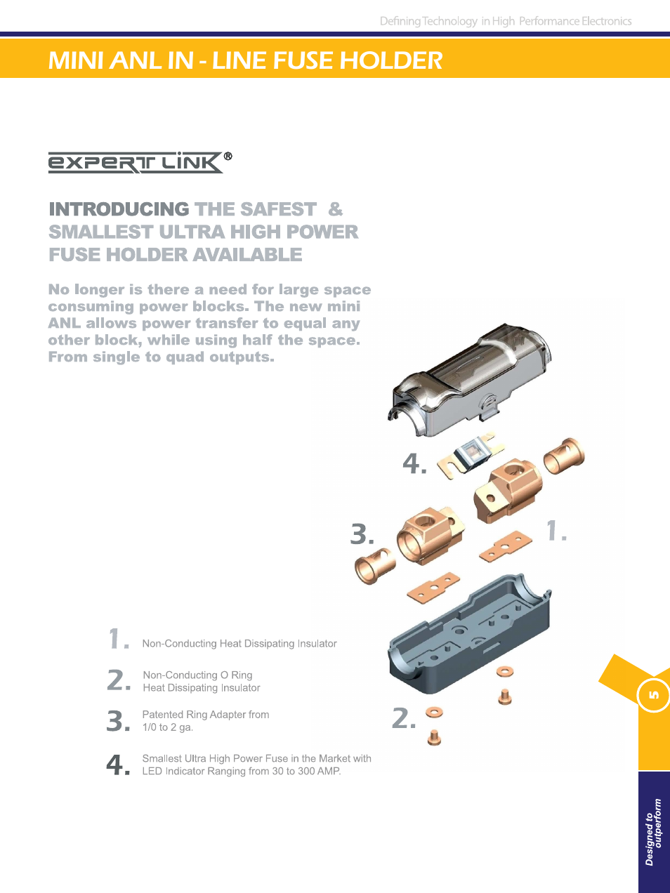 Mini anl in - line fuse holder | Xscorpion Accessory Catalog User Manual | Page 5 / 68