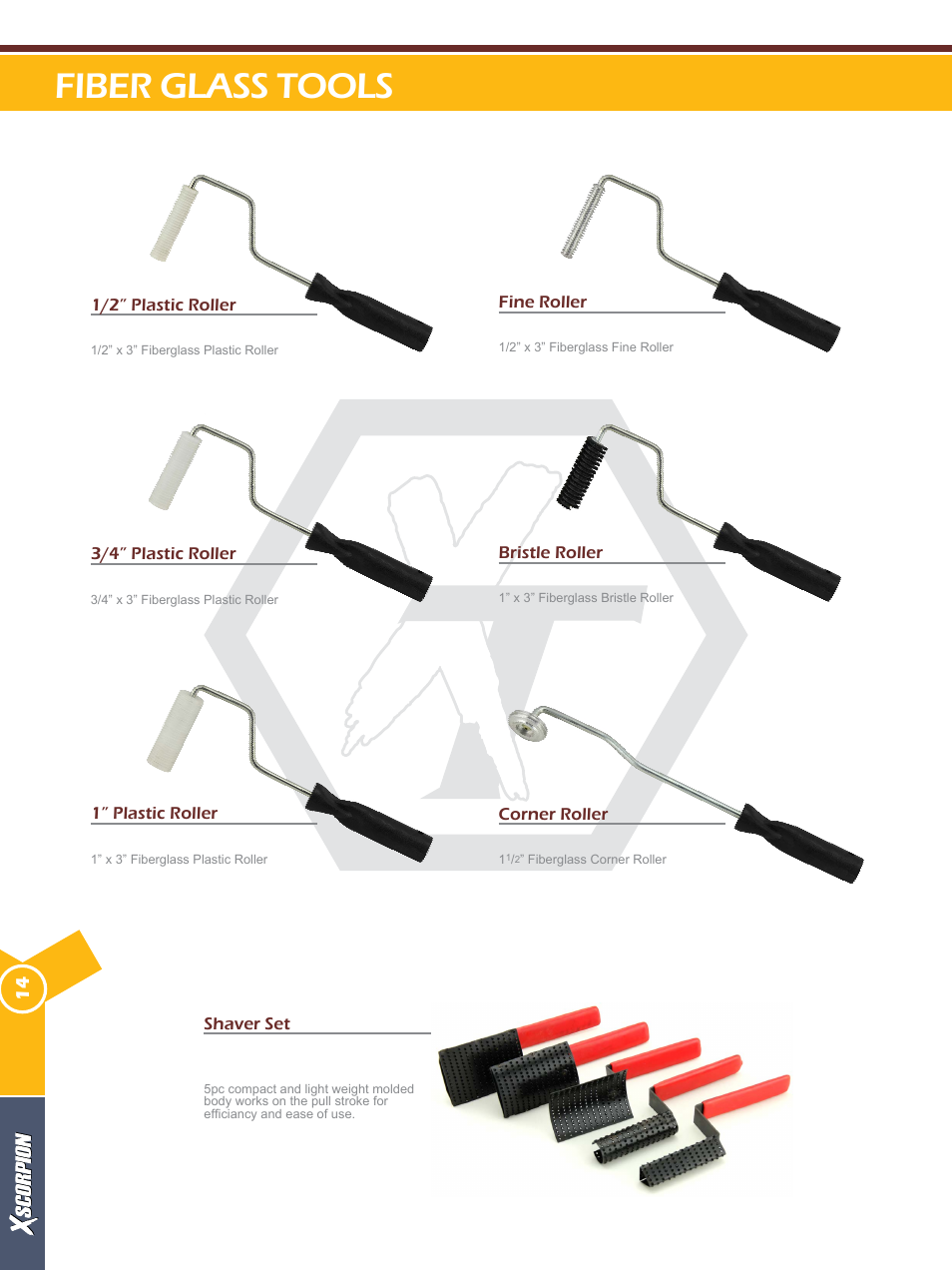 Fiber glass tools | Xscorpion Tools Catalog User Manual | Page 14 / 24