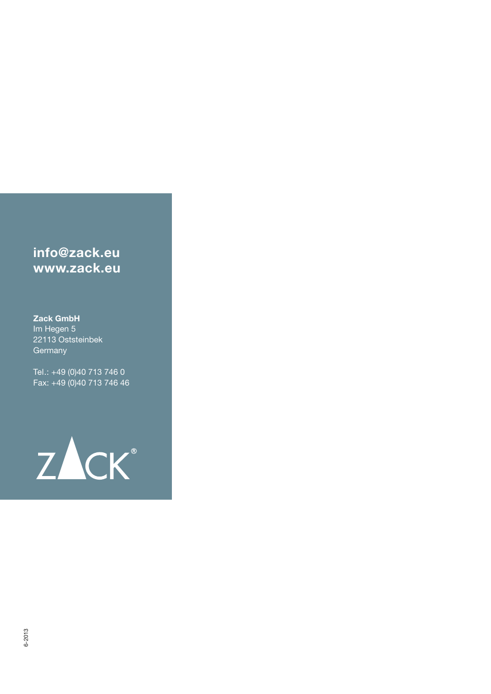 Zack LINEA User Manual | Page 7 / 7