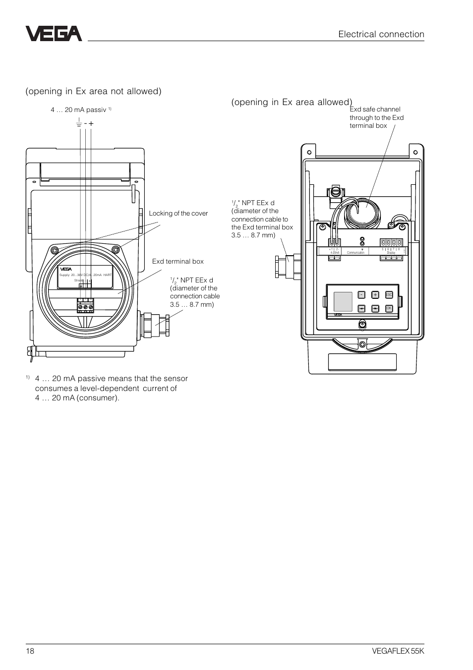 18 vegaflex 55k | VEGA VEGAFLEX 55K User Manual | Page 18 / 32