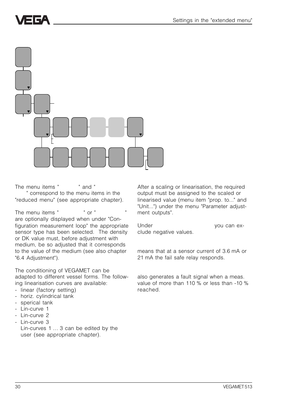 5 conditioning | VEGA VEGAMET 513 User Manual | Page 30 / 52