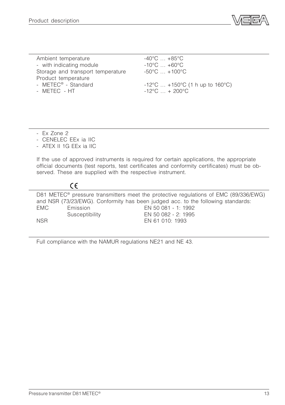 6 approvals and certificates | VEGA D81 METEC Hydrostatic pressure transmitter User Manual | Page 13 / 44