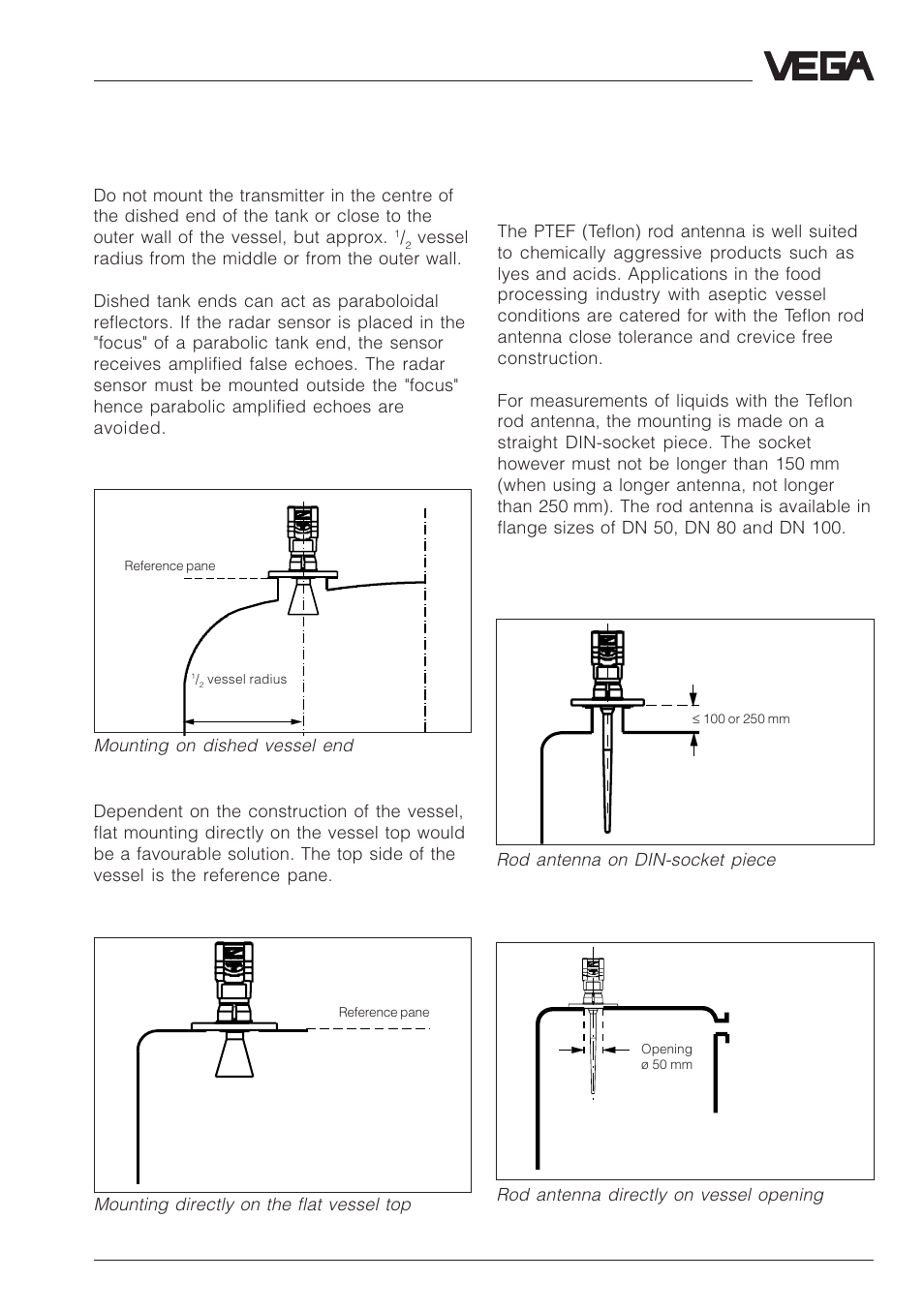 Rod antenna | VEGA VEGAPULS 51V…54V User Manual | Page 29 / 96