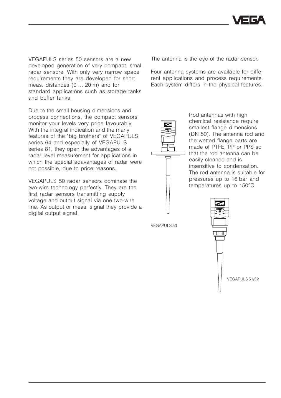 2 types and versions, 1 type survey | VEGA VEGAPULS 51V…54V User Manual | Page 9 / 96