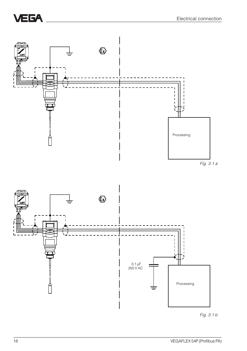 VEGA VEGAFLEX 54P (Profibus PA) User Manual | Page 18 / 48