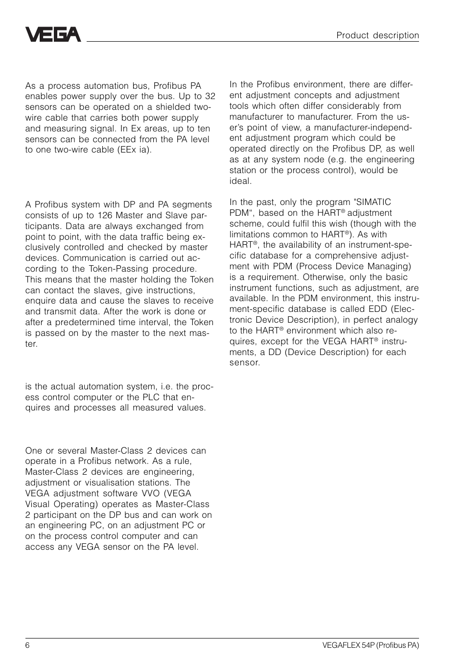 4 profibus output signal | VEGA VEGAFLEX 54P (Profibus PA) User Manual | Page 6 / 48