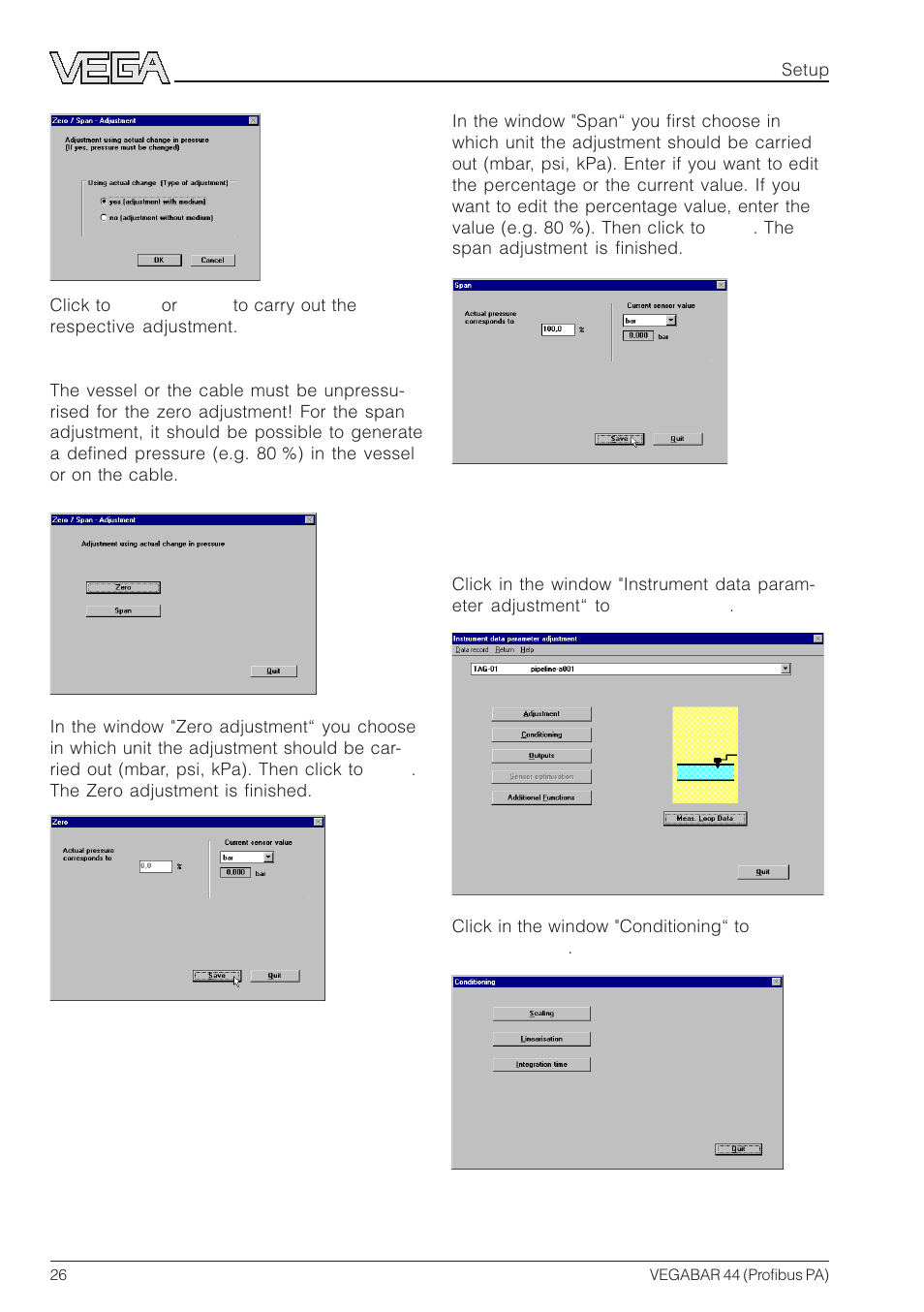 VEGA VEGABAR 44 Profibus PA User Manual | Page 26 / 36