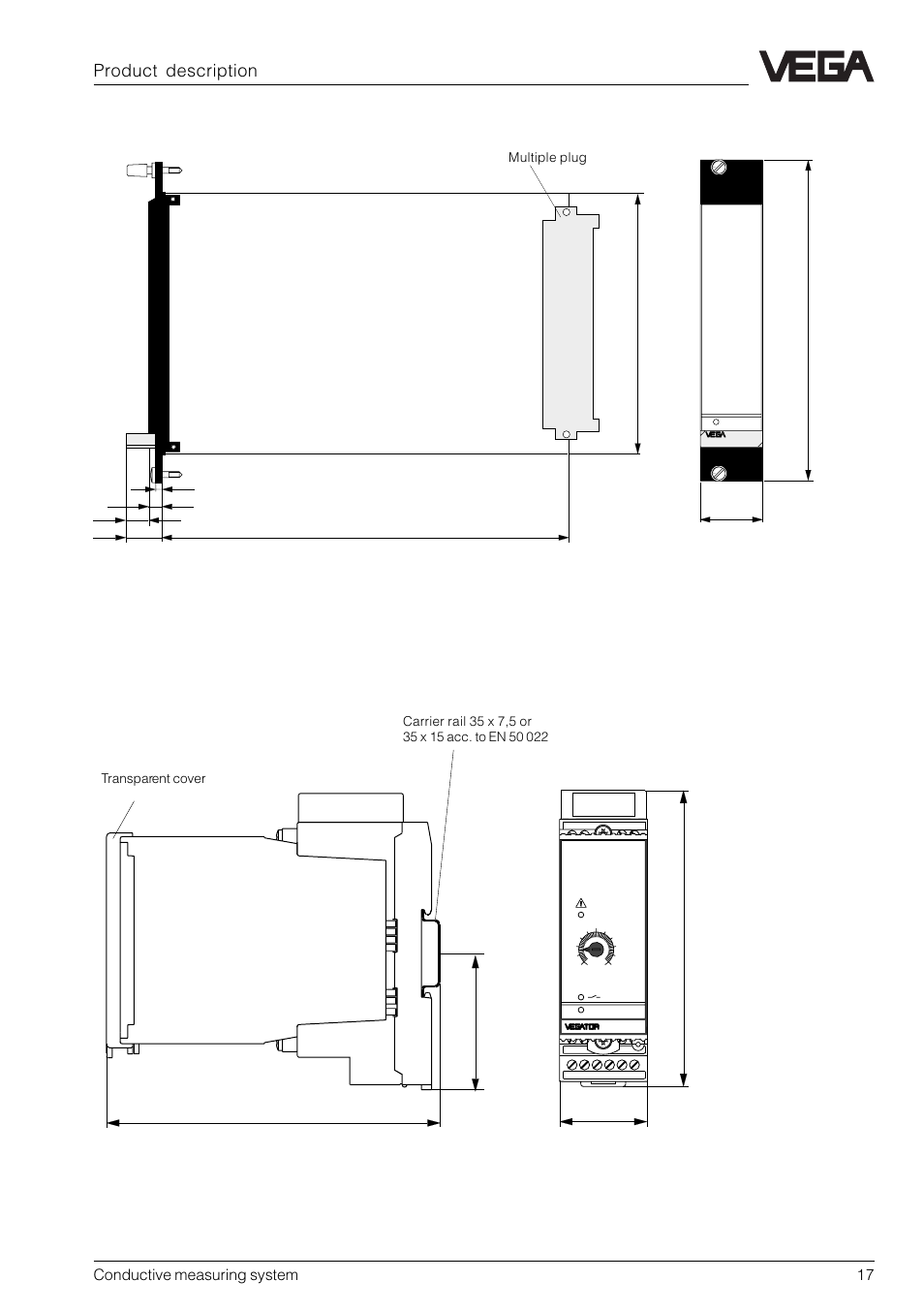 Vegator 532 ex, Vegator 631 ex, Product description | Conductive measuring system 17 | VEGA Conductive electrodes User Manual | Page 17 / 40