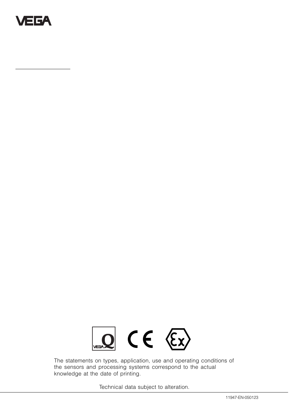VEGA Conductive electrodes User Manual | Page 40 / 40