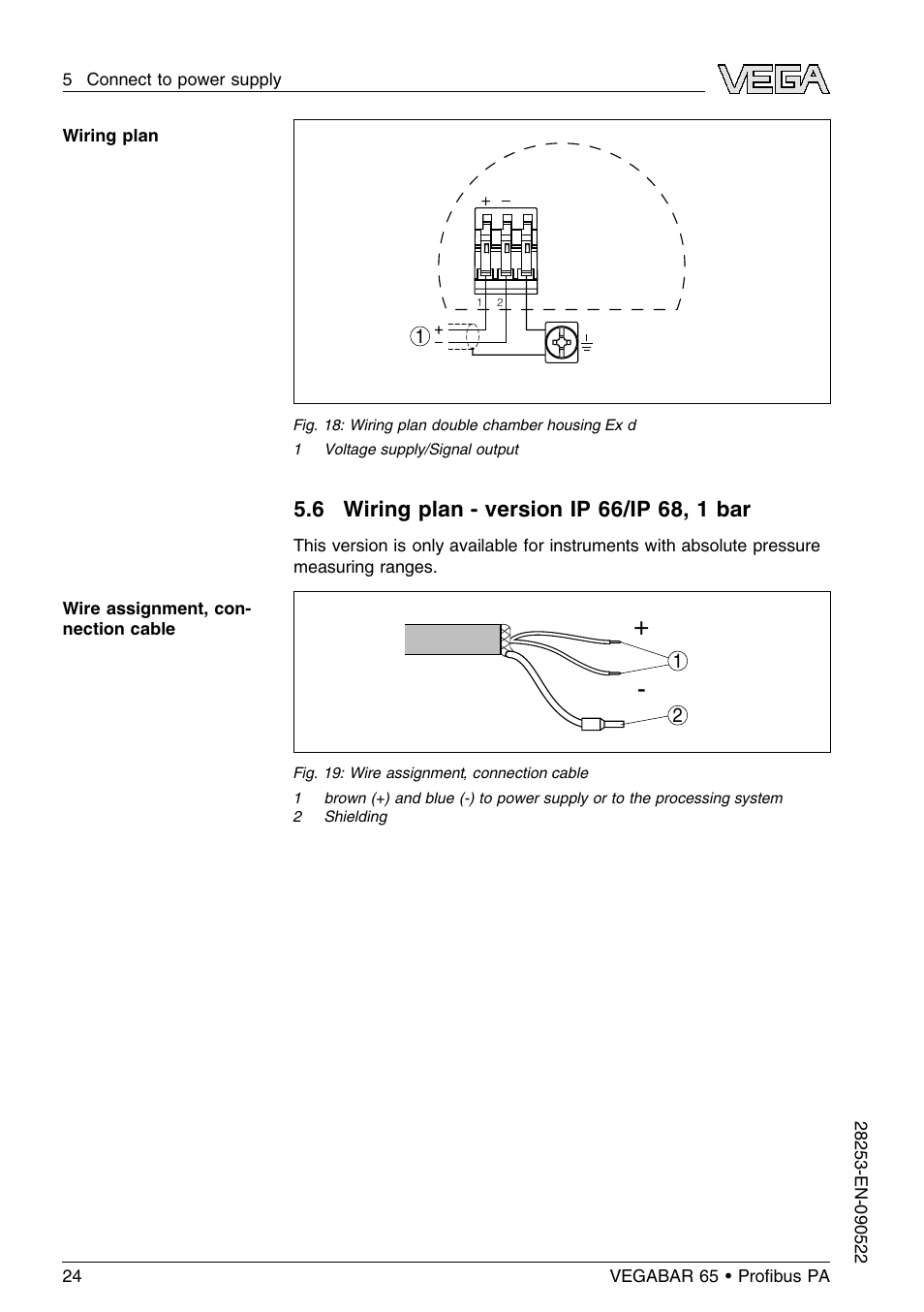 VEGA VEGABAR 65 Proﬁbus PA User Manual | Page 24 / 76