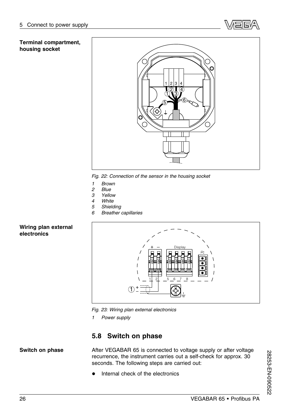 8 switch on phase | VEGA VEGABAR 65 Proﬁbus PA User Manual | Page 26 / 76