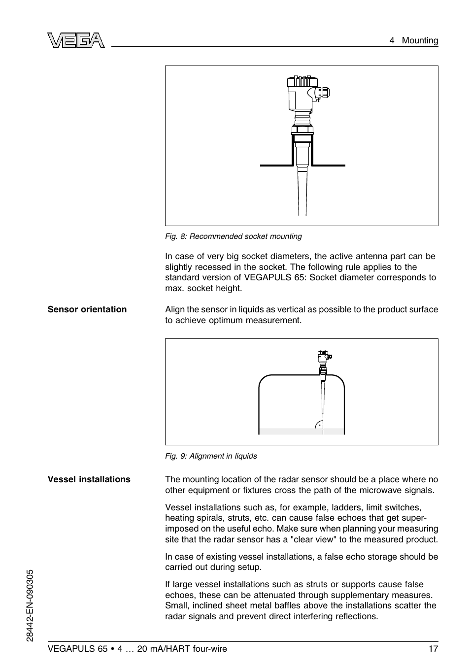 VEGA VEGAPULS 65 (≥ 2.0.0 - ≤ 3.8) 4 … 20 mA_HART four-wire User Manual | Page 17 / 56