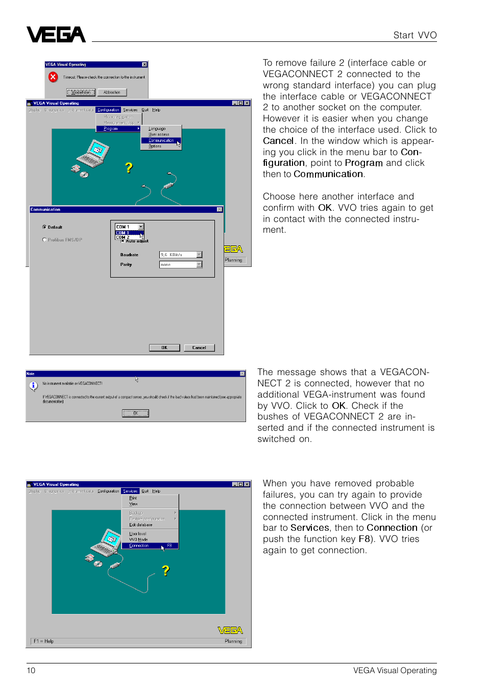 VEGA VVO VEGA Visual Operating User Manual | Page 10 / 64
