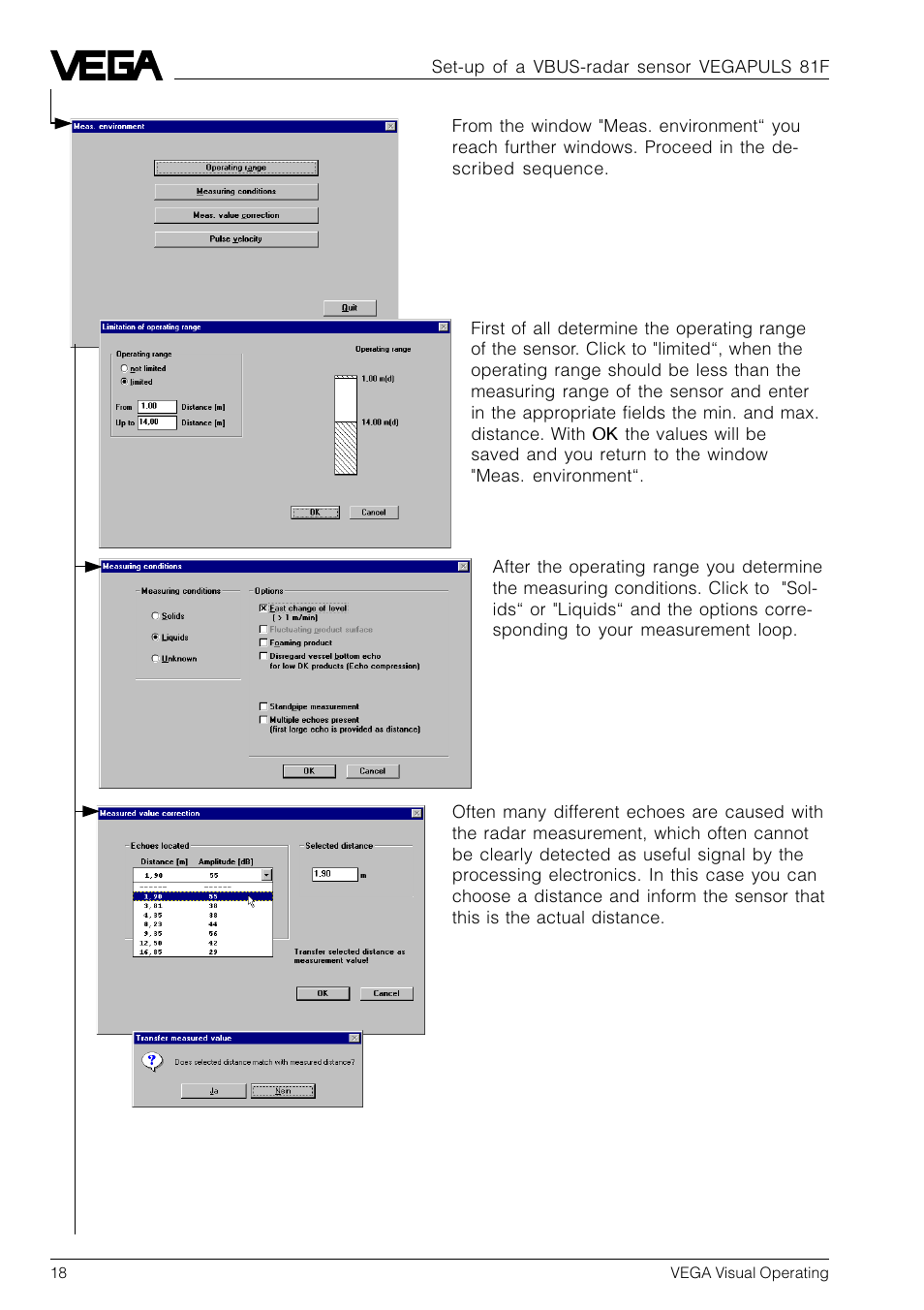 VEGA VVO VEGA Visual Operating User Manual | Page 18 / 64