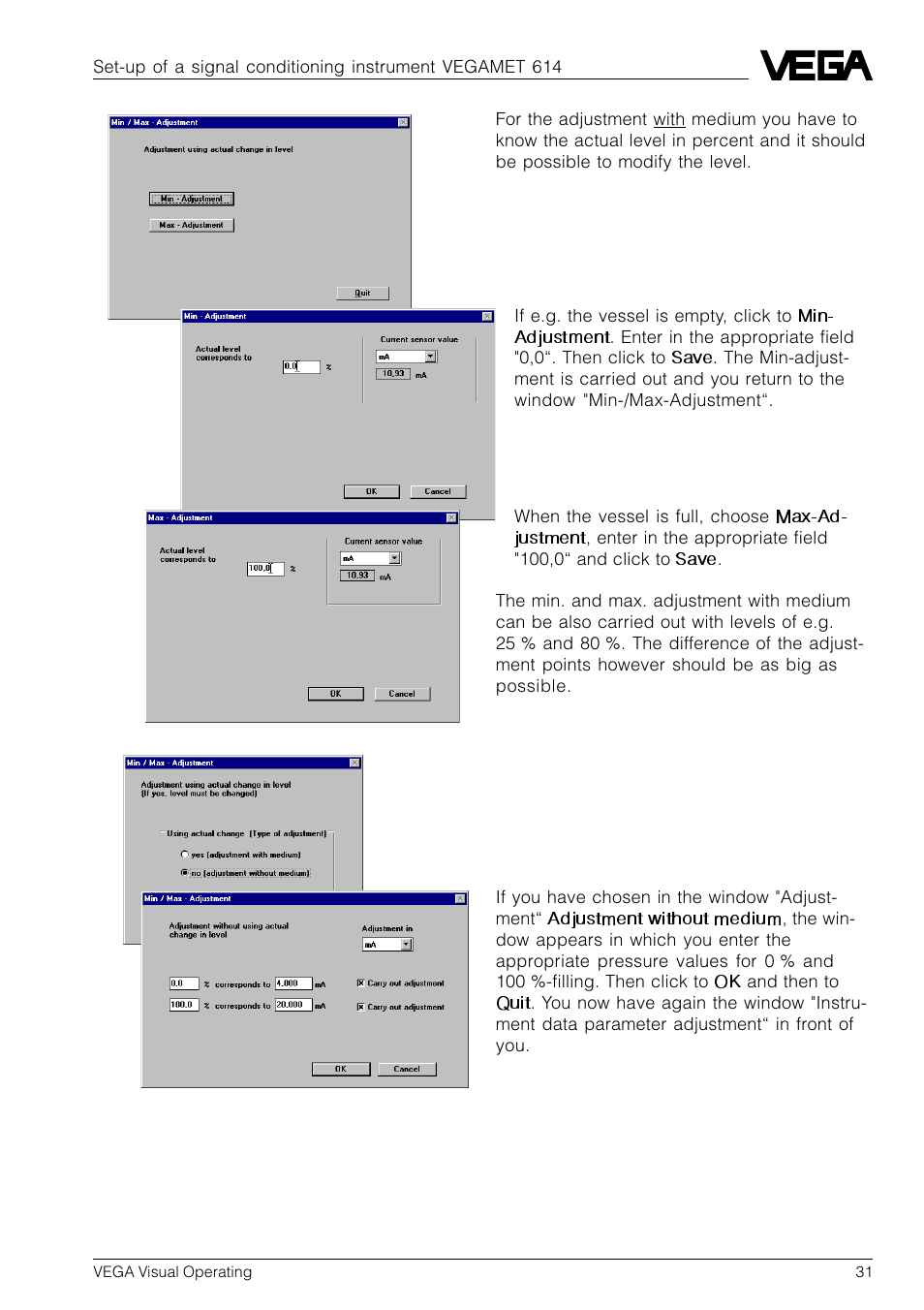 VEGA VVO VEGA Visual Operating User Manual | Page 31 / 64