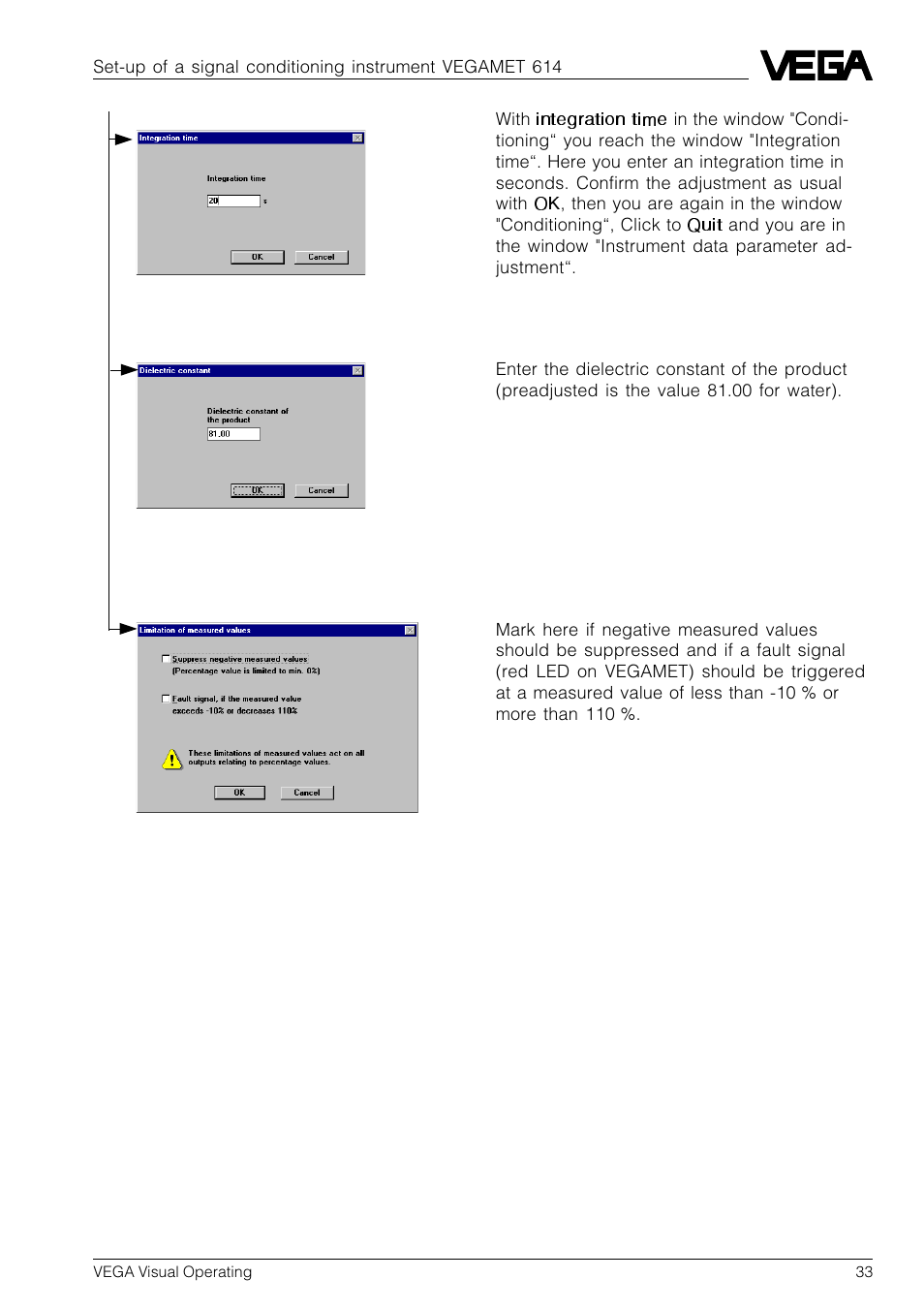 VEGA VVO VEGA Visual Operating User Manual | Page 33 / 64