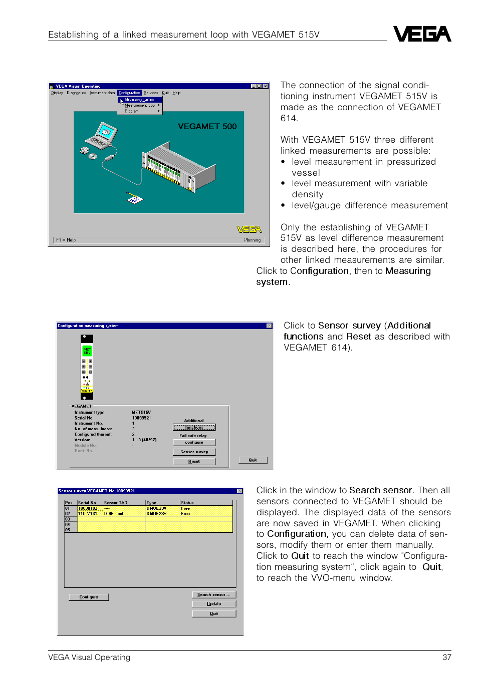 VEGA VVO VEGA Visual Operating User Manual | Page 37 / 64