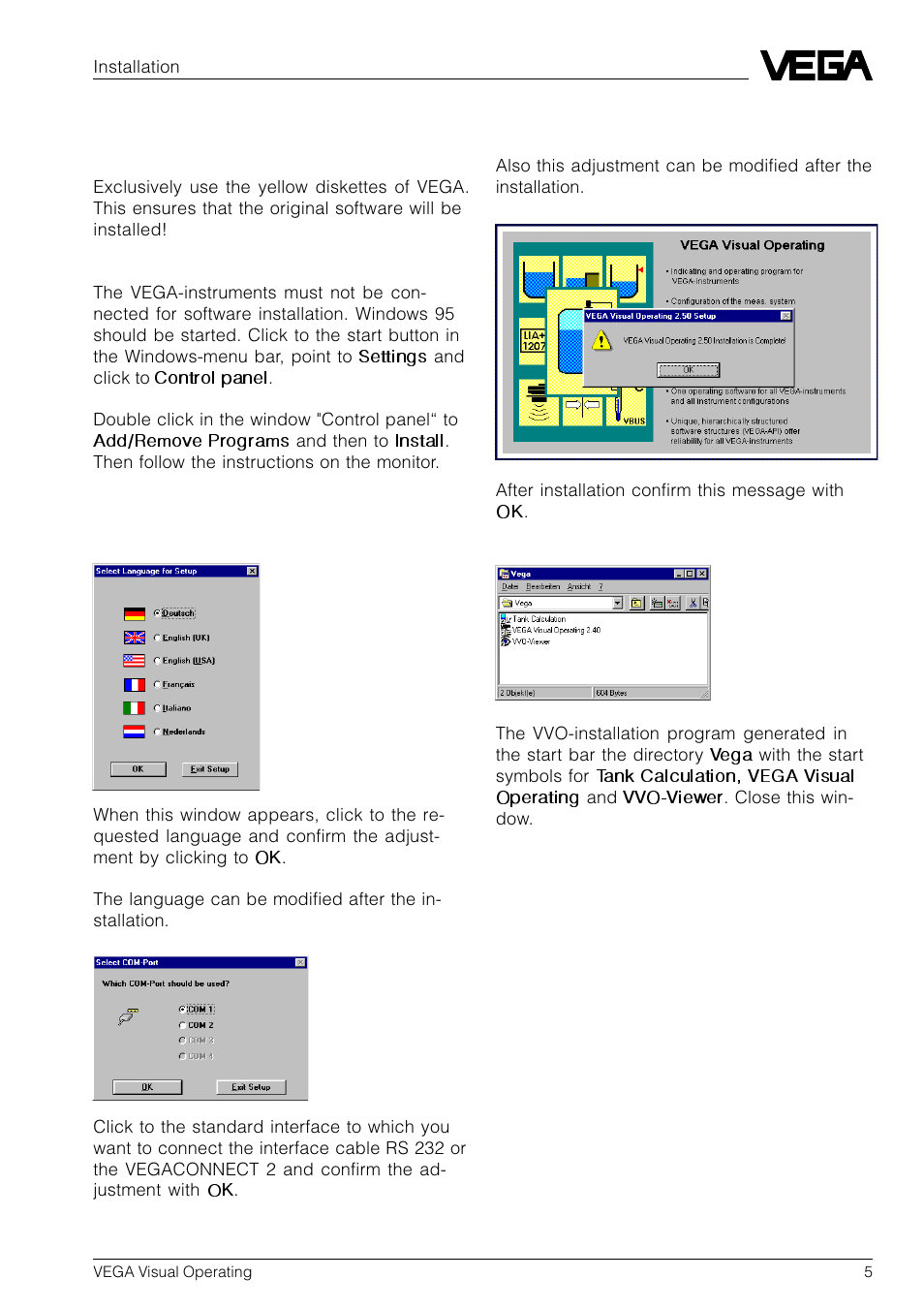 2 installation | VEGA VVO VEGA Visual Operating User Manual | Page 5 / 64