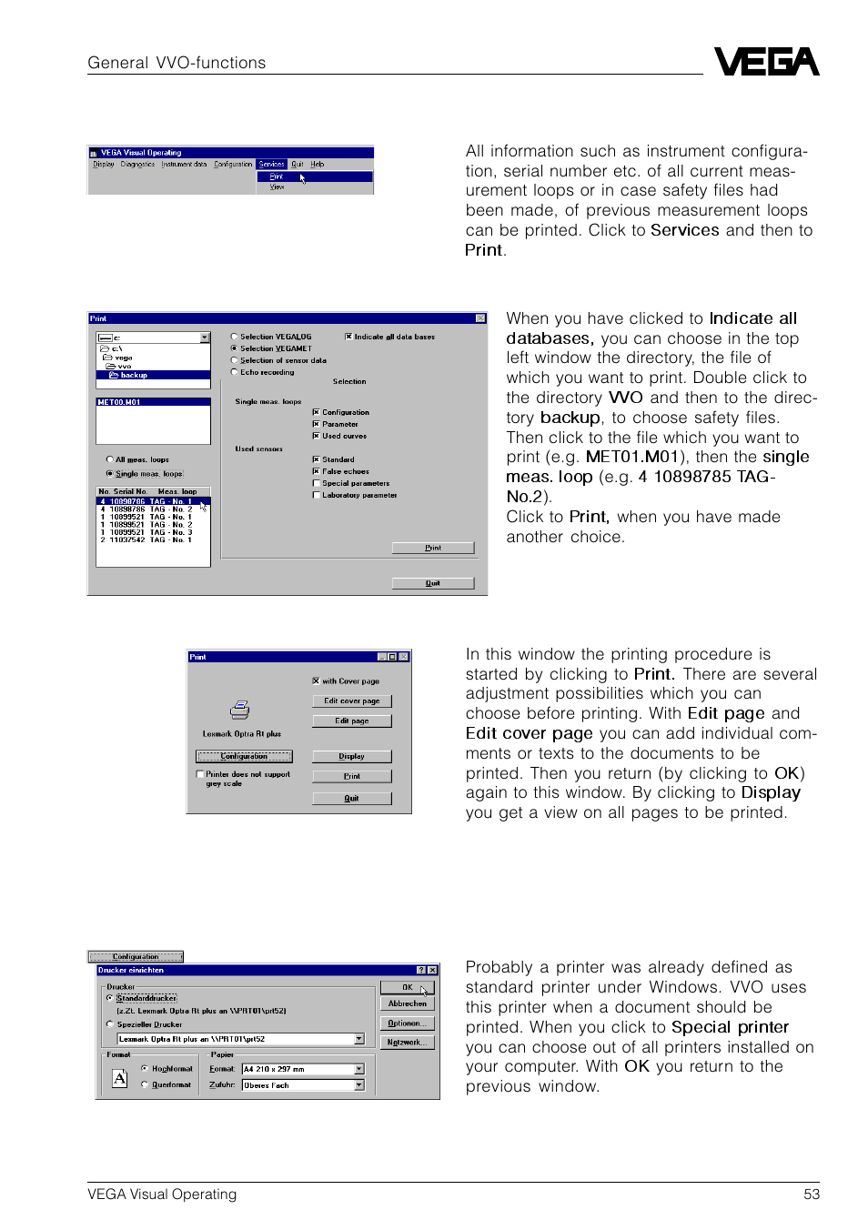 6 print | VEGA VVO VEGA Visual Operating User Manual | Page 53 / 64