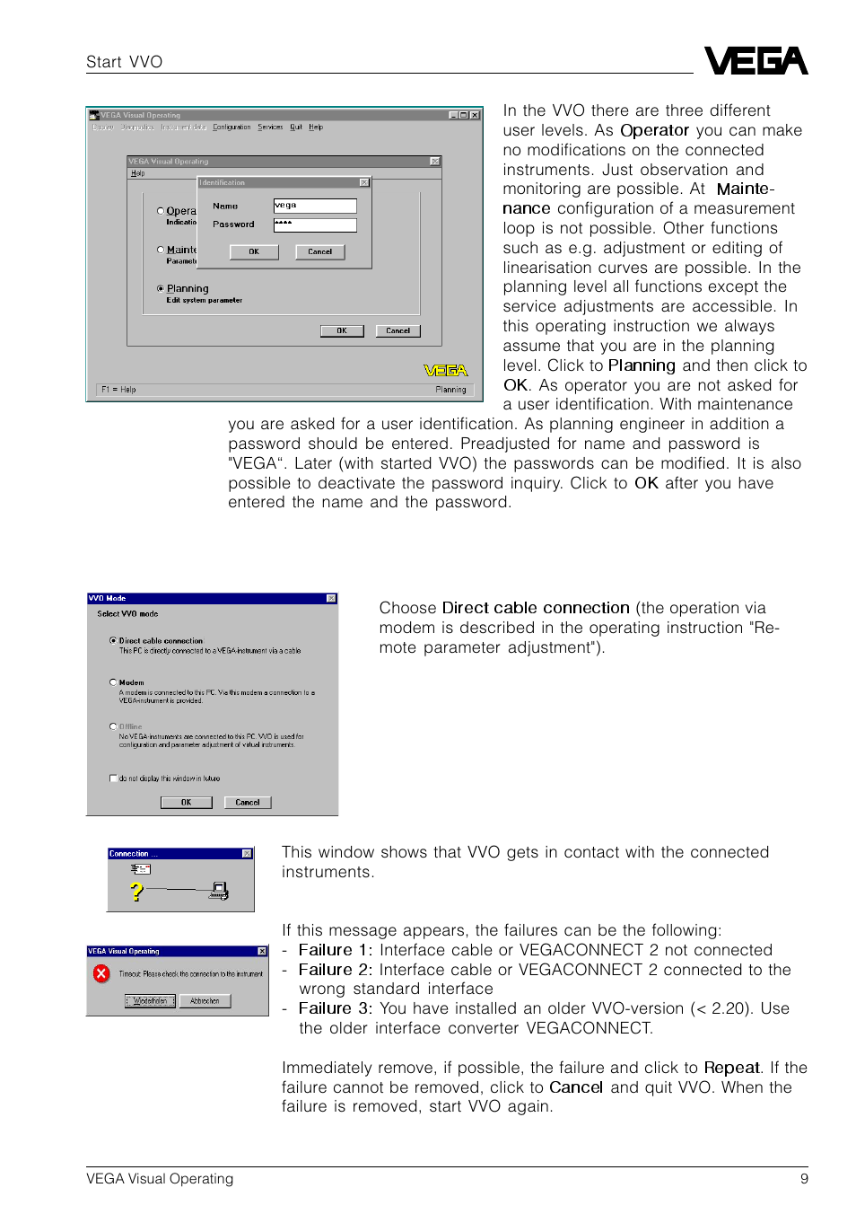 VEGA VVO VEGA Visual Operating User Manual | Page 9 / 64