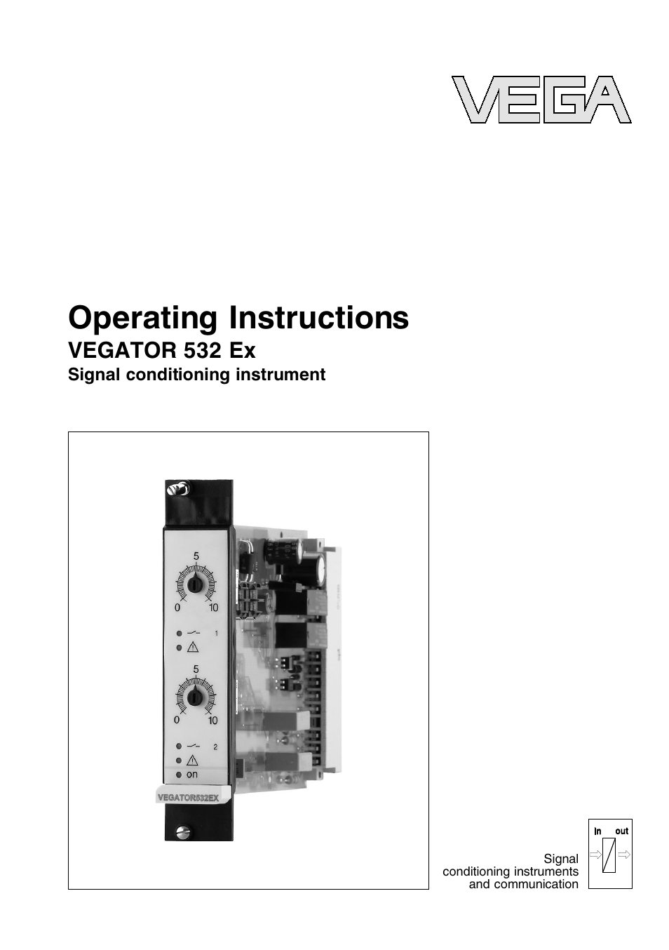 VEGA VEGATOR 532 Ex User Manual | 32 pages