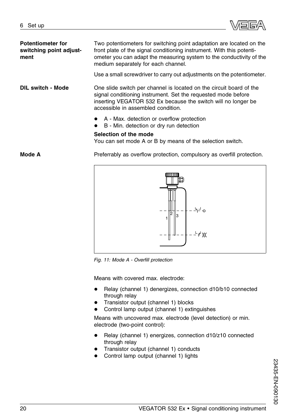 VEGA VEGATOR 532 Ex User Manual | Page 20 / 32