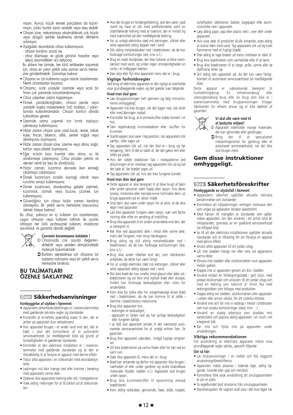 Tefal Avanti Hi-Speed TT 7041 User Manual | Page 13 / 18
