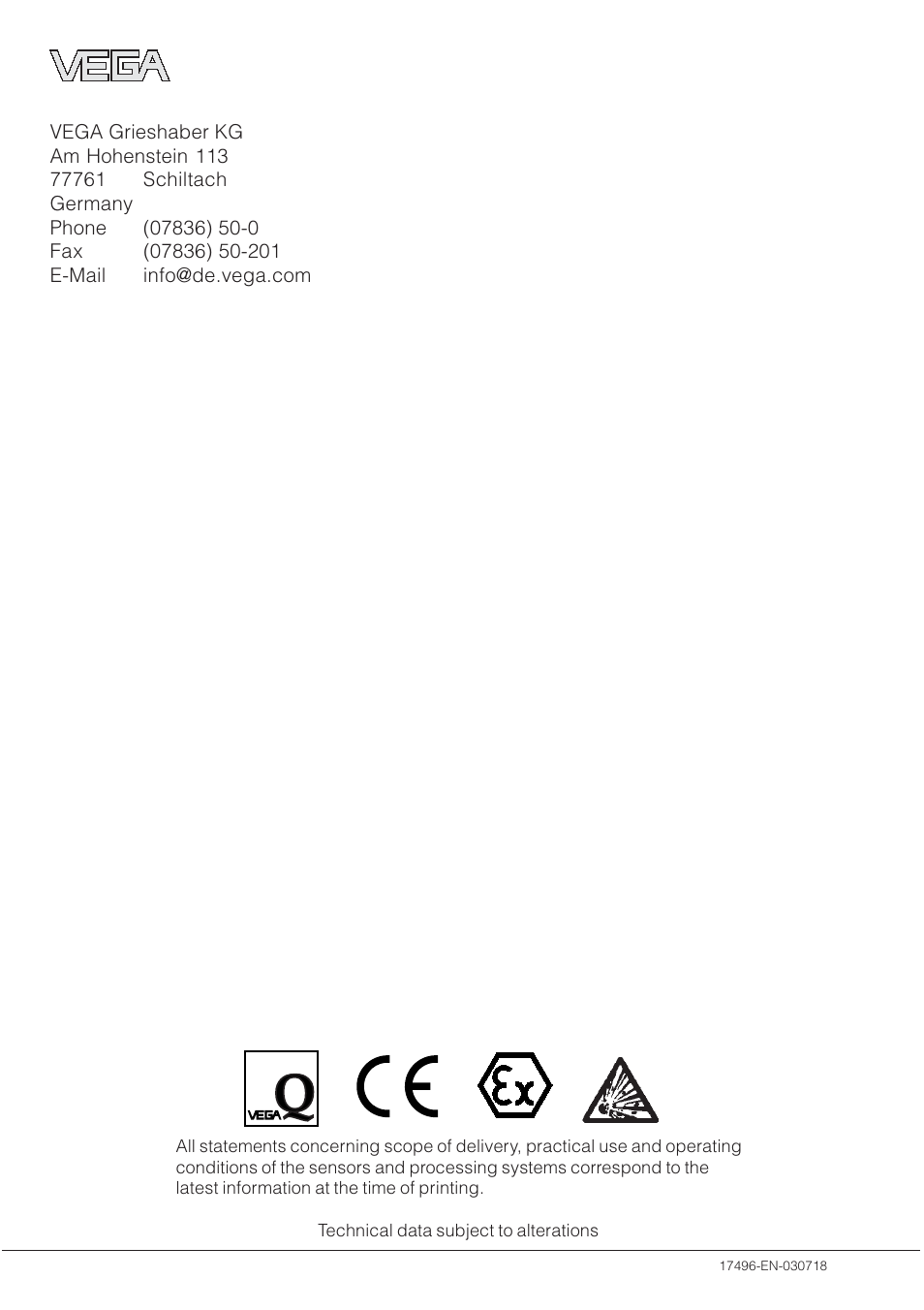 VEGA VEGAVIB 31-53 User Manual | Page 20 / 20