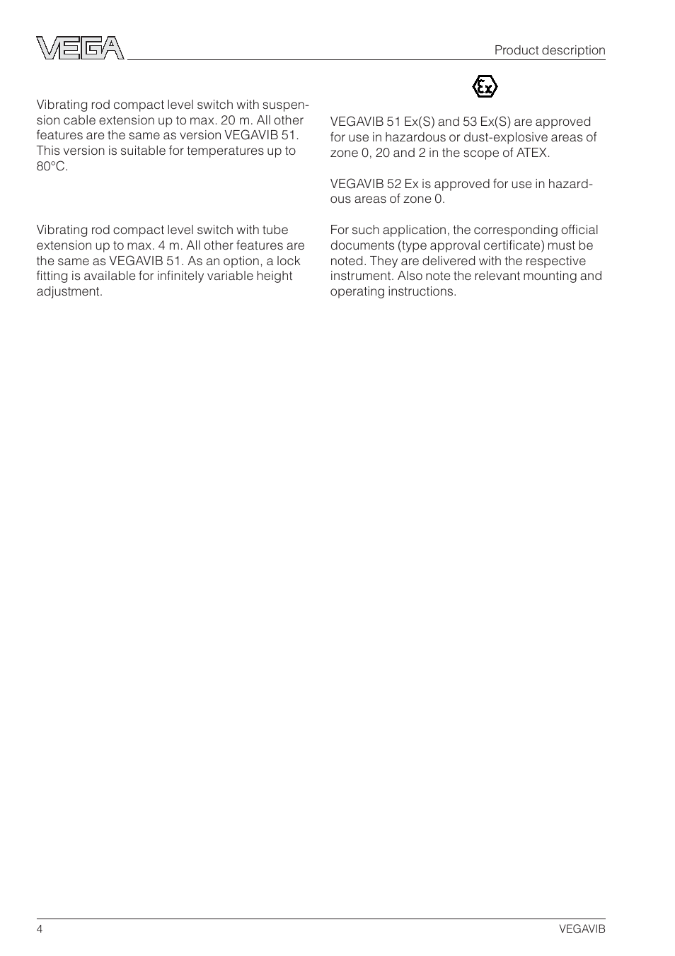3 approvals | VEGA VEGAVIB 31-53 User Manual | Page 4 / 20
